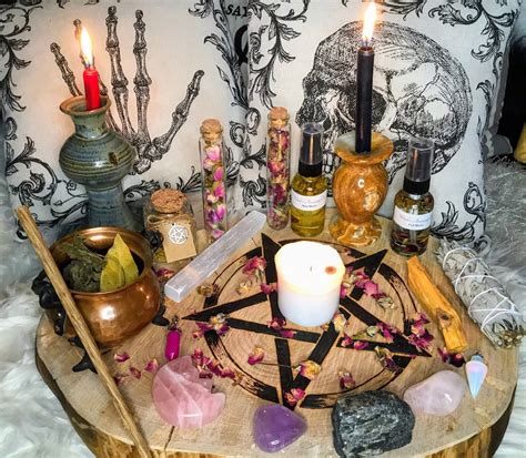 Witchcraft altar display